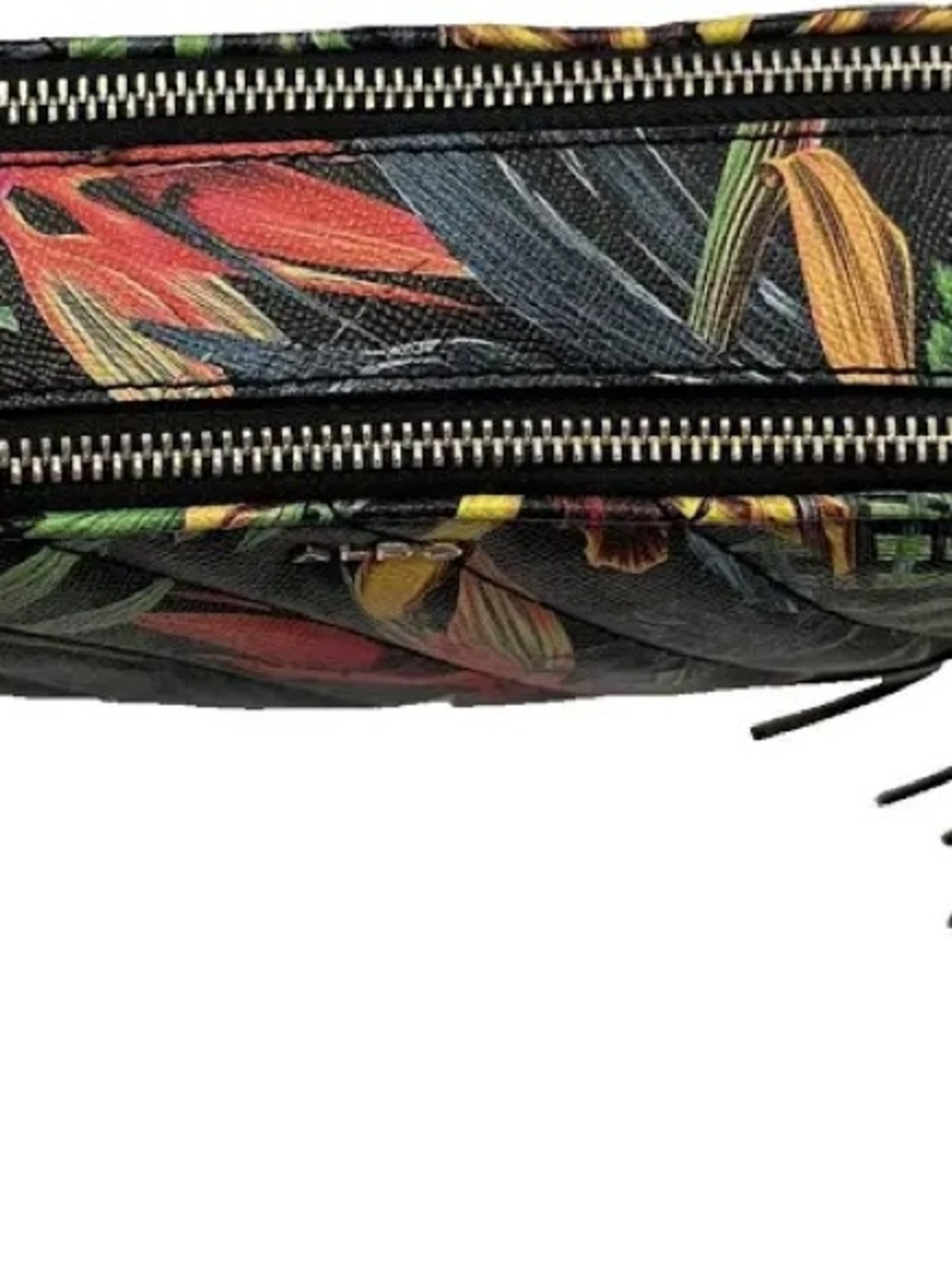 ALDO Tropical Crossbody Bag NWOT – Floral Print, Double Zip, Tassel, Chain Strap - Picture 3 of 7